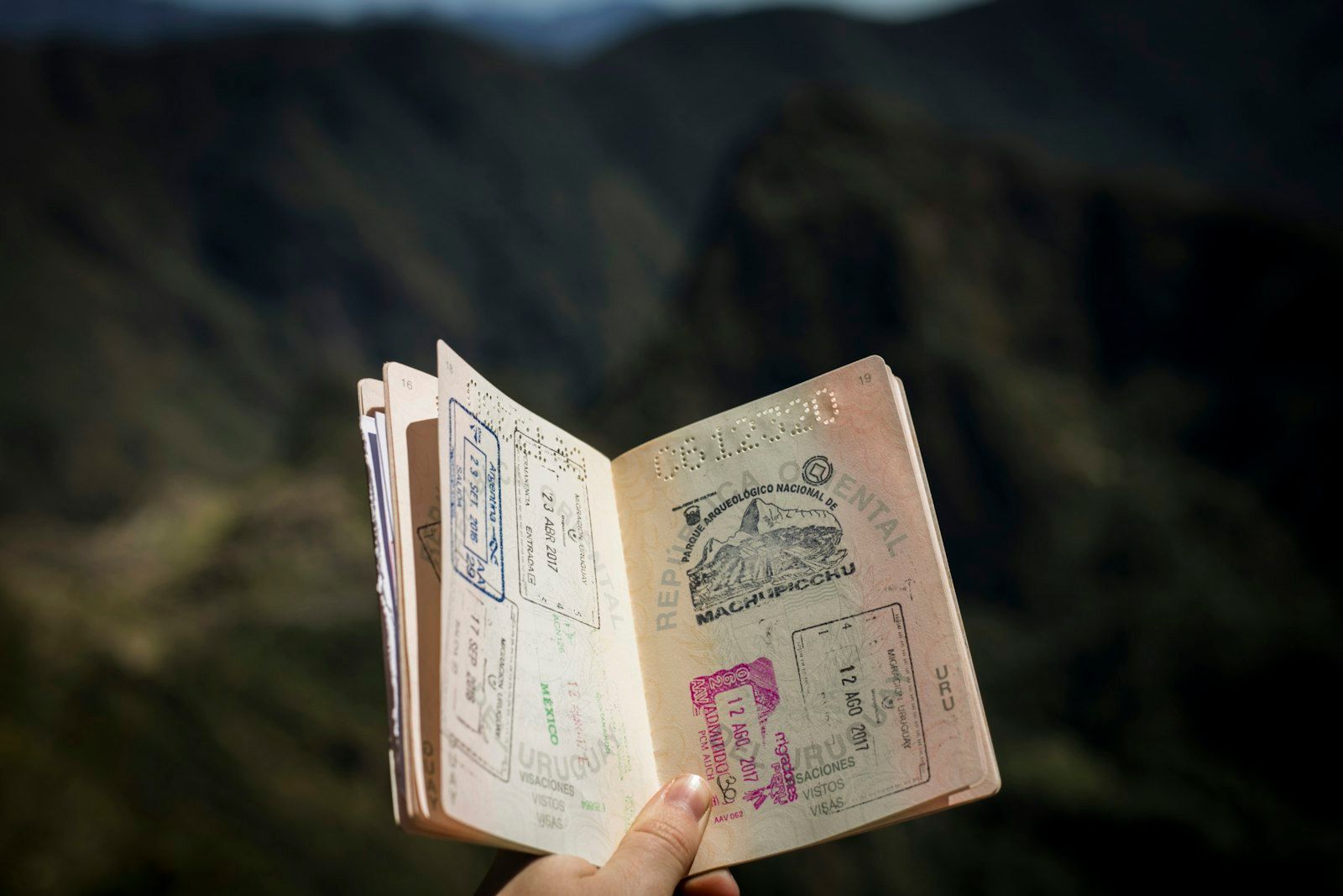 A traveller holding a passport, the key document to carry and keep a copy of in Thailand