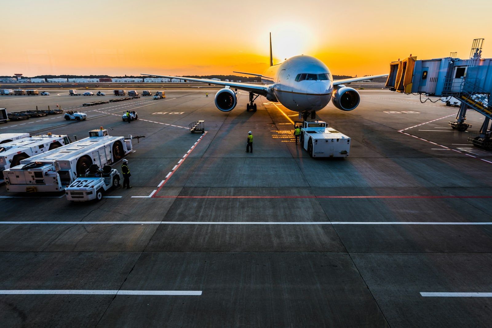 Airport arrivals at sunset, where the Thailand Privilege visa fast-track service begins