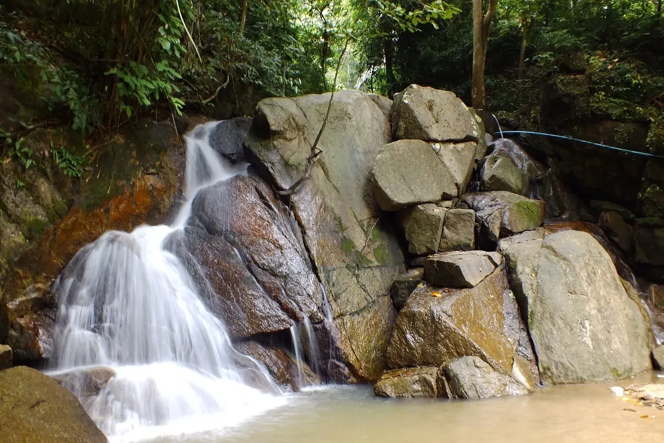 Jungle dirt bike trail near Kathu Waterfall on a Phuket enduro route