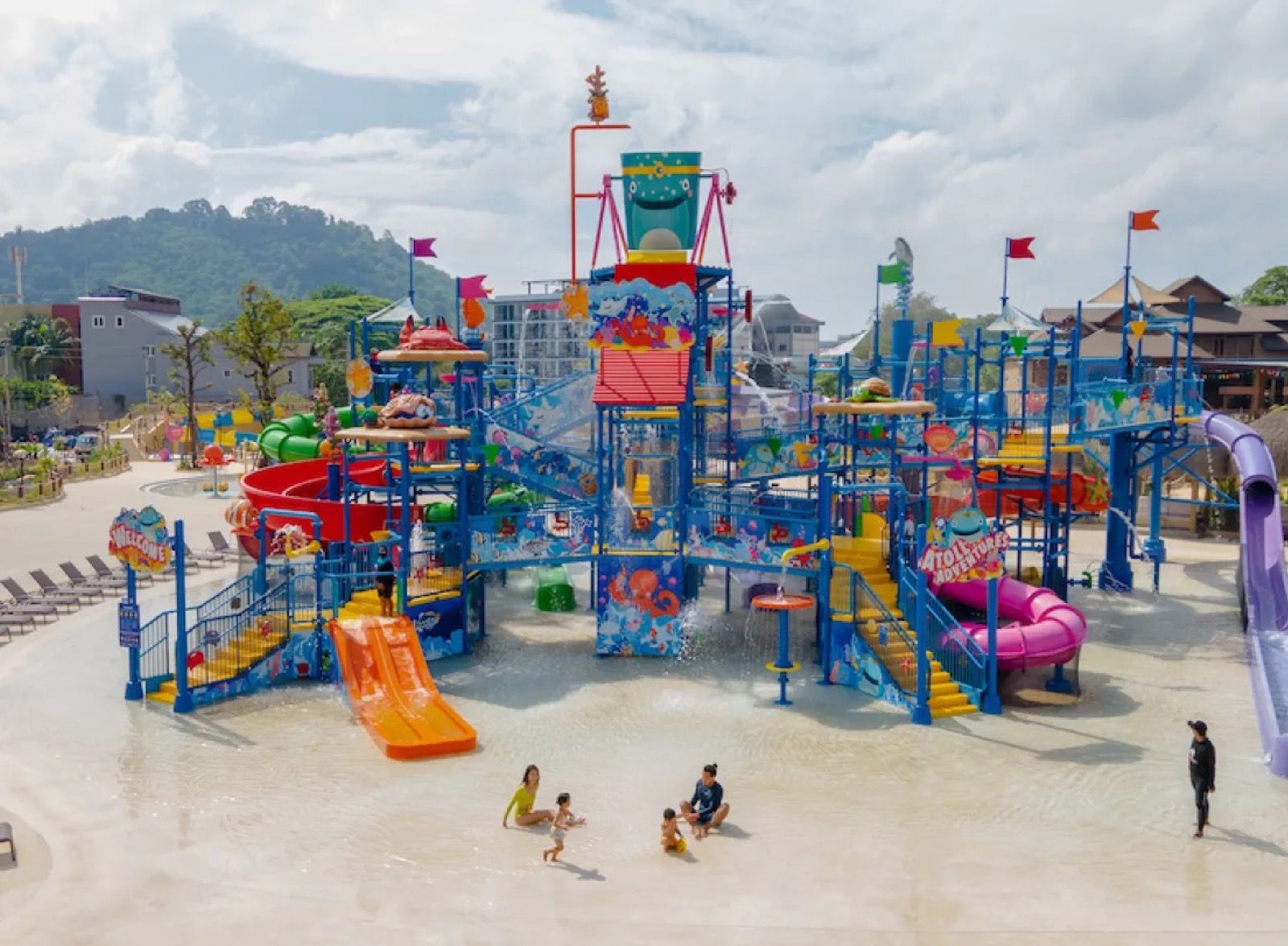 Andamanda Phuket water park slides and wave pool, the largest water park in Phuket
