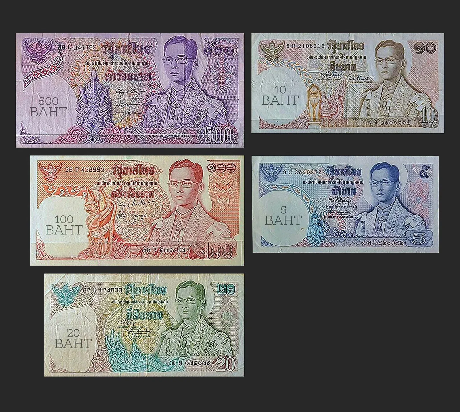 Where to get cash in Thailand Thai baht banknotes, the cash tourists in Thailand carry for markets and street food