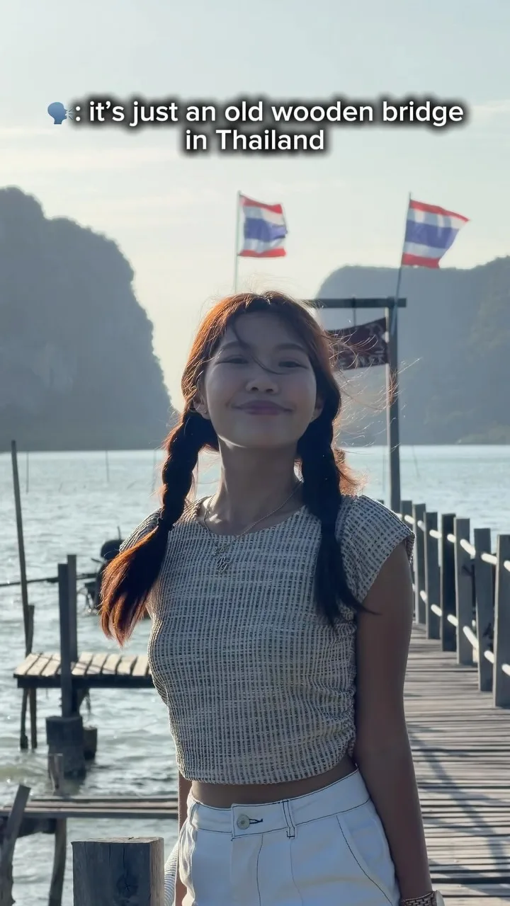 A Scenic Old Wooden Bridge in Thailand, Phuket short video