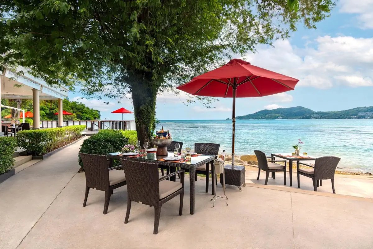 Rim Talay beachfront restaurant terrace at Amari Phuket, Patong
