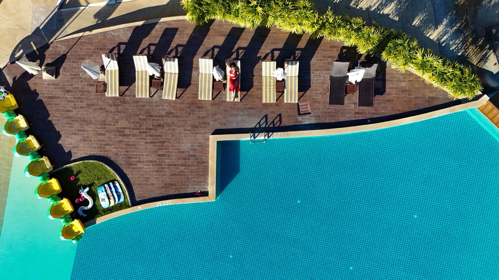 Aerial view of Arinara Bangtao Beach Resort on Bang Tao Beach Phuket