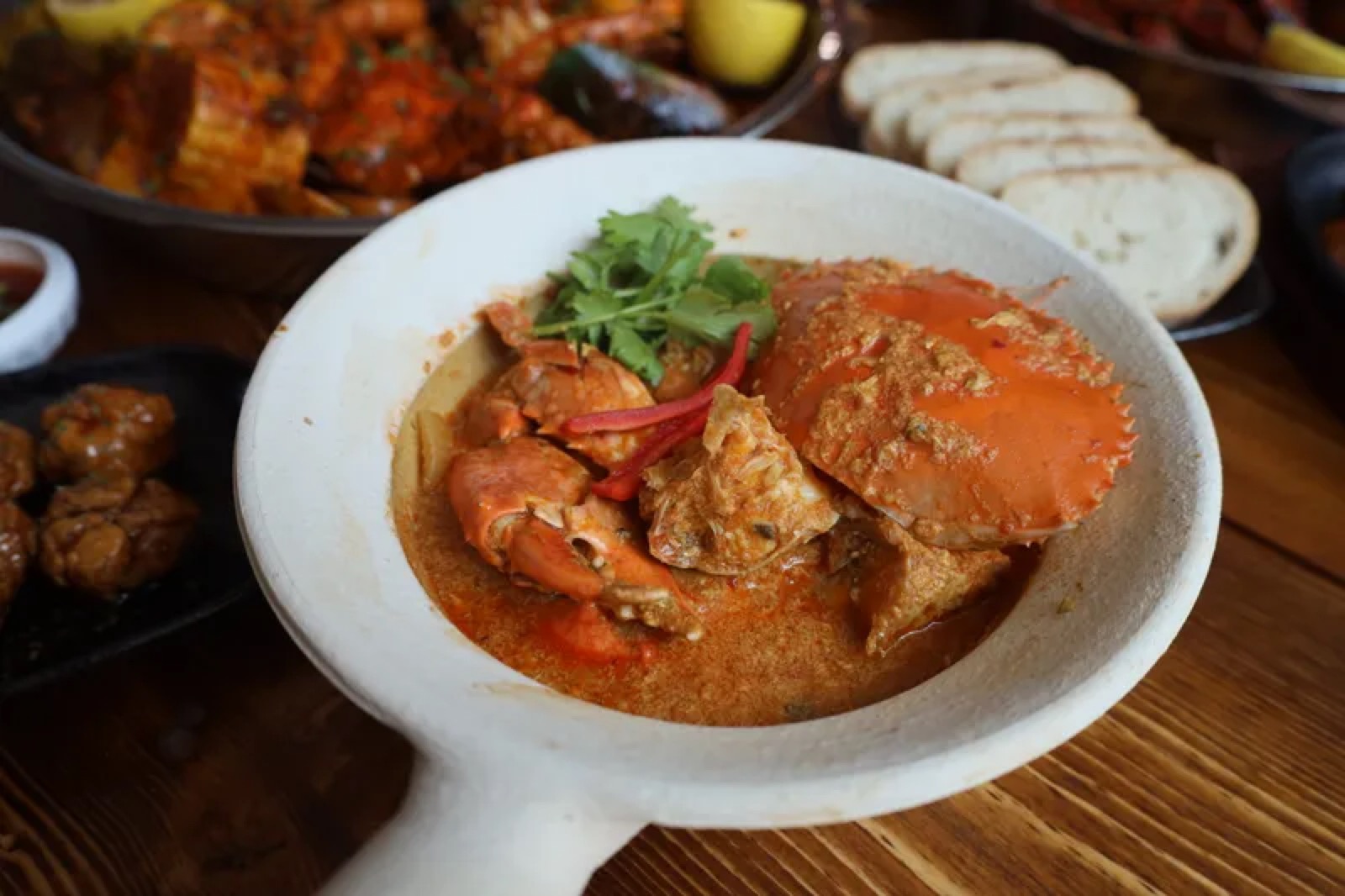 Singapore chili crab at Crab Corner seafood restaurant Patong Phuket