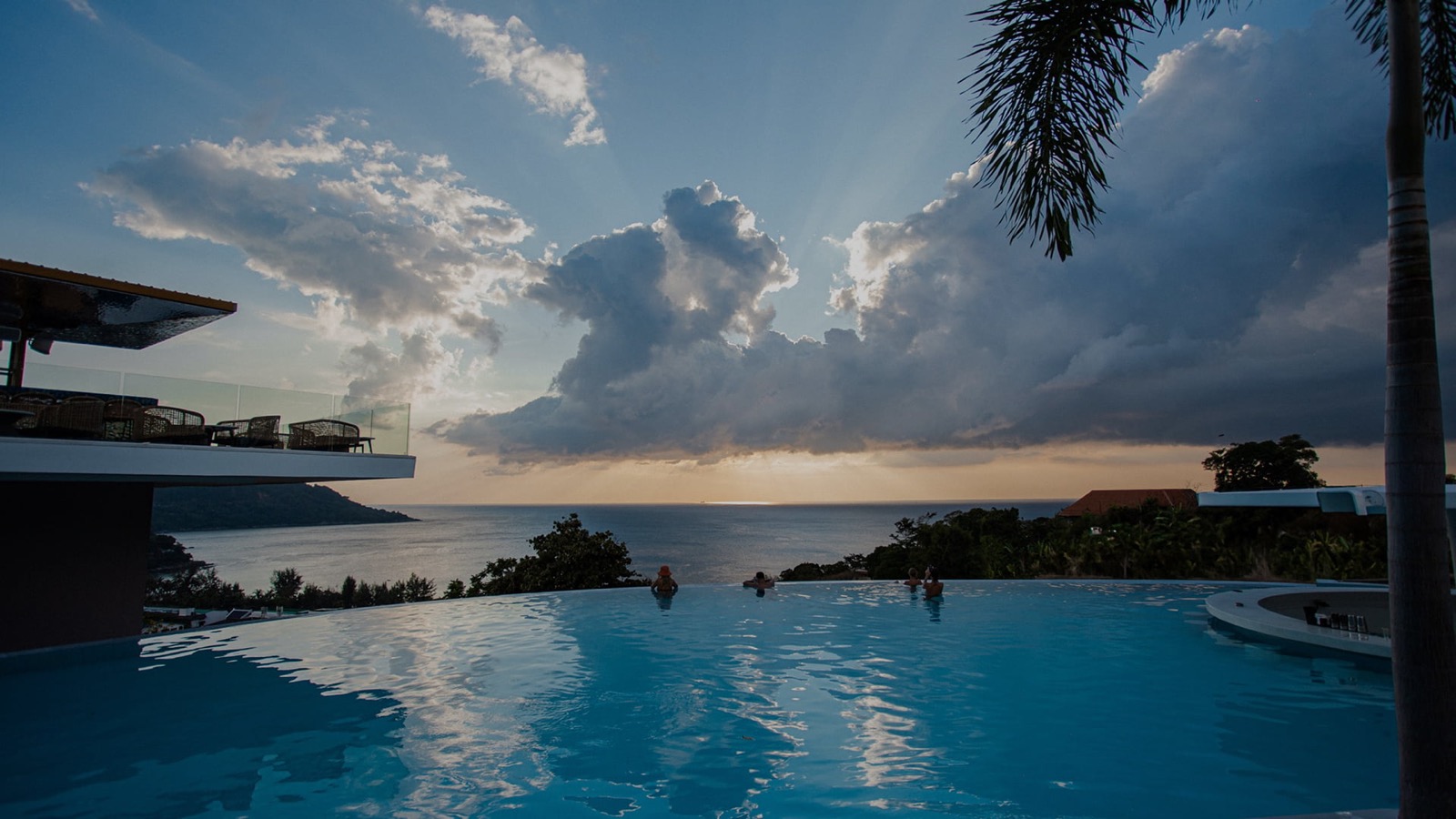 Ocean view over the Andaman Sea from Fira Beach Club on the Karon headland, Phuket