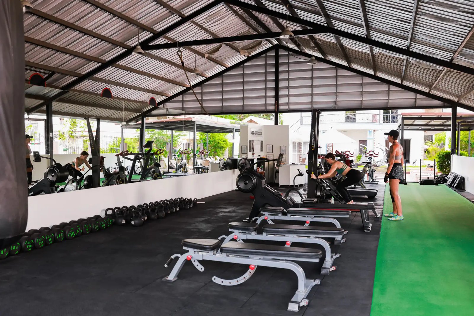 Open-air workout area at Kamala Gym, Phuket