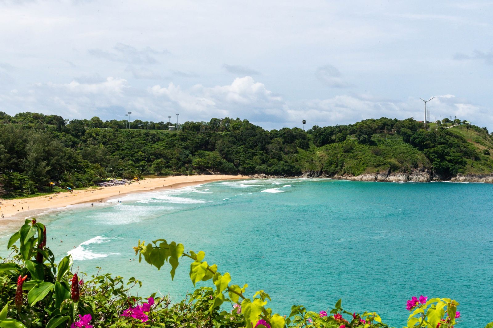 Sunset over Nai Harn Beach on Phuket's west coast