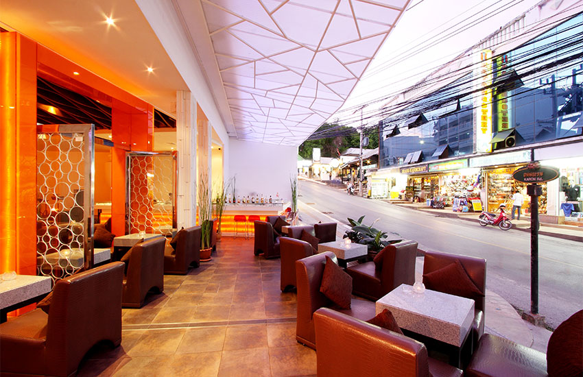 Restaurant dining at Peach Hill Resort, Kata Beach, Phuket