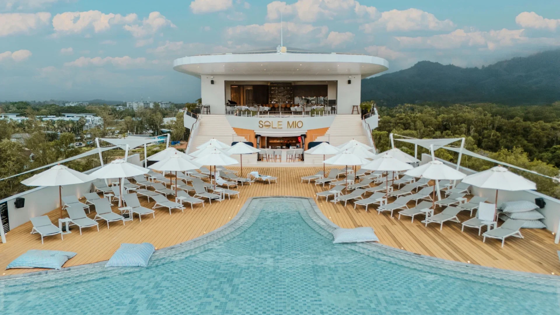 Rooftop pool and sun deck at Sole Mio Boutique Hotel & Wellness, Bang Tao, Phuket