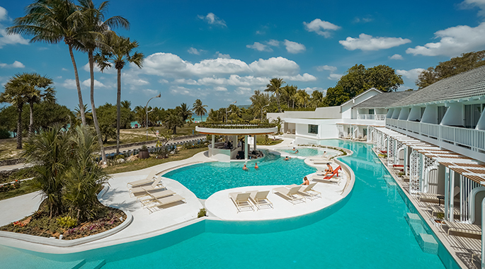 Lagoon Beach Pool at Thavorn Palm Beach Resort, Karon Beach, Phuket