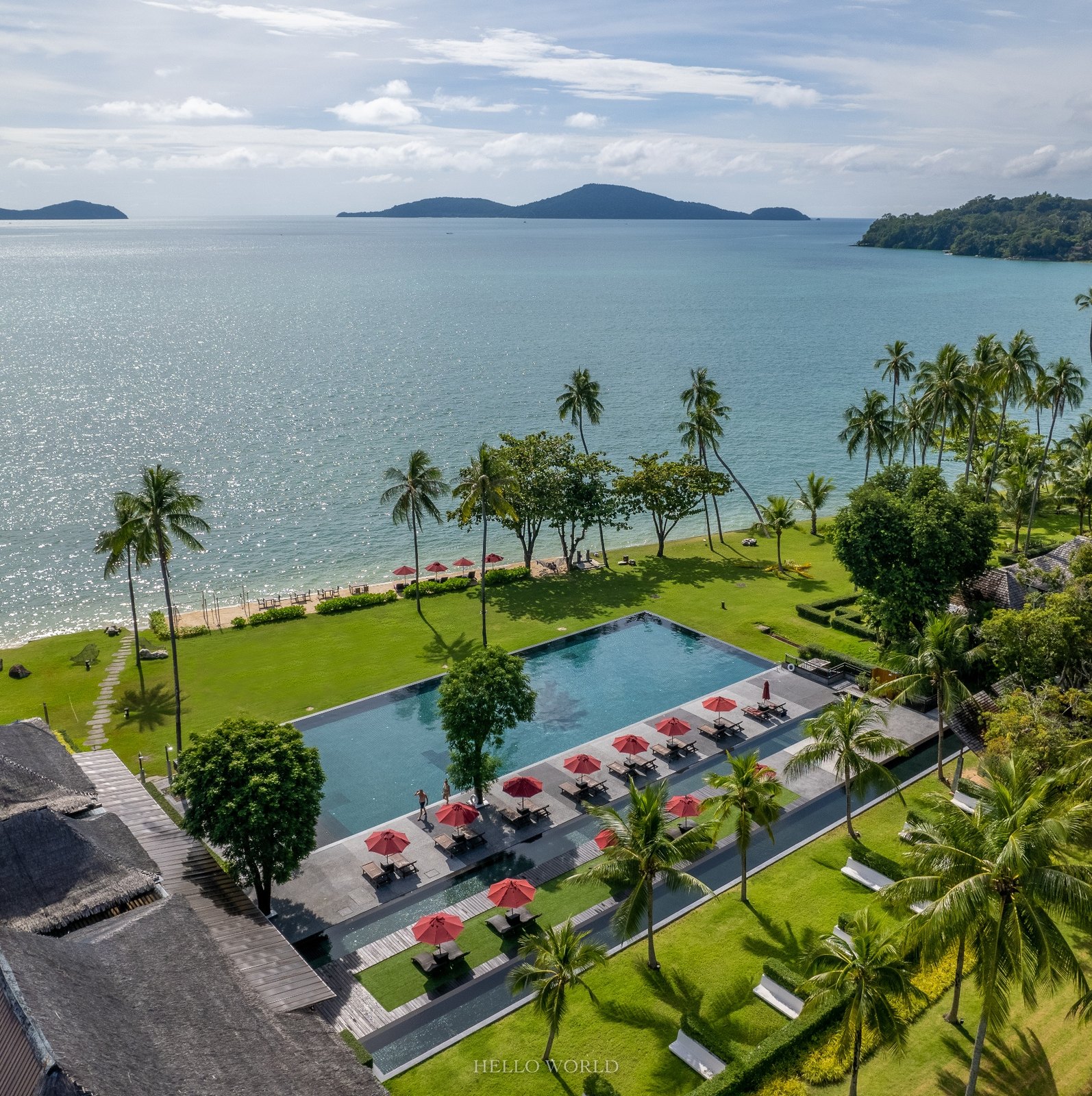 40-metre infinity-edged pool overlooking Chalong Bay at The Vijitt Resort Phuket, Rawai