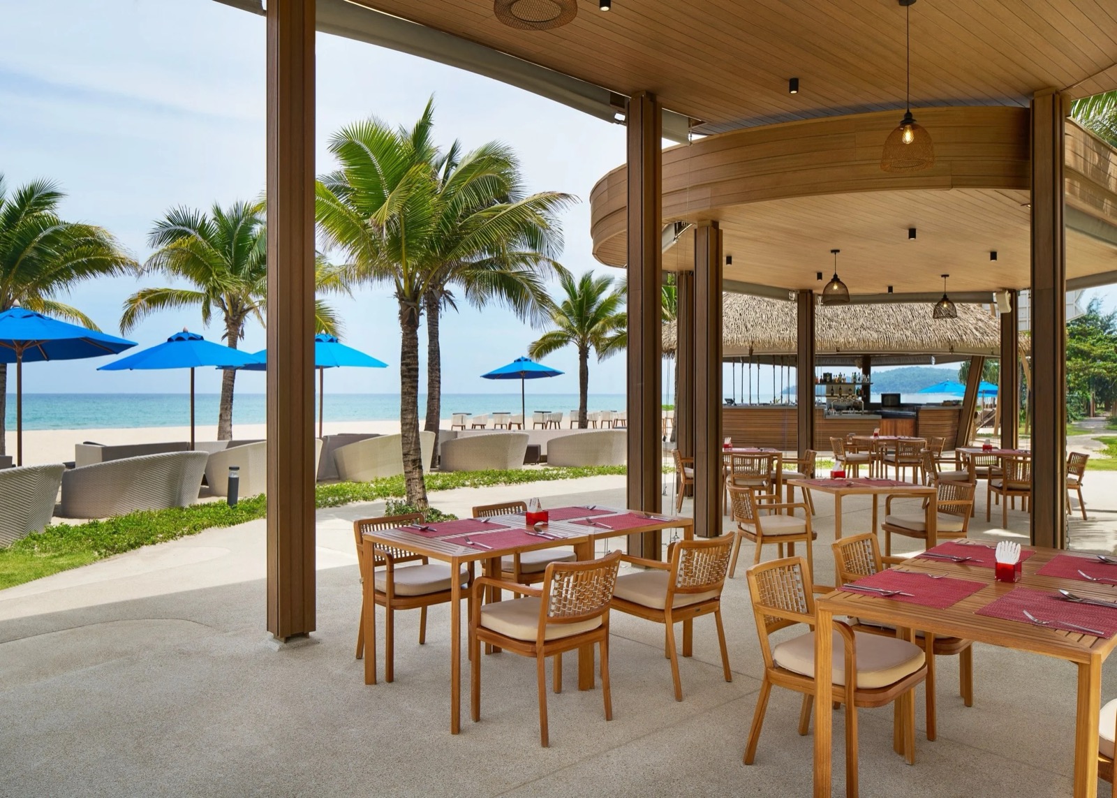 XANA Beach Club restaurant and bar on Bang Tao Beach, Angsana Laguna Phuket