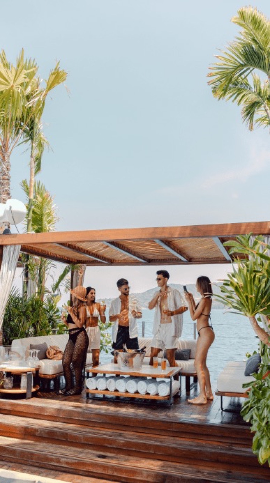 Infinity pool and open-water setting at Yona Floating Beach Club, Phuket